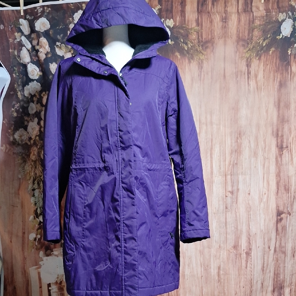 L.L. Bean Women's Deep Purple Hooded Ski Jacket